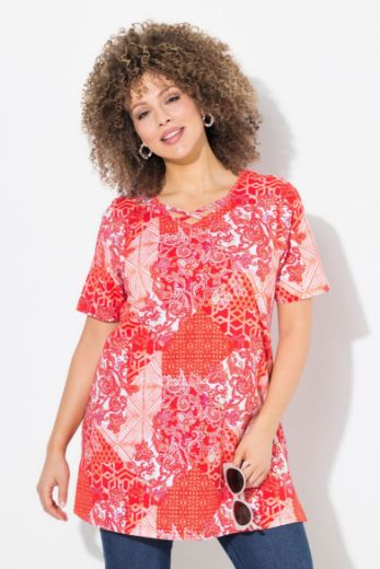 Plus size veliki brojevi Majica kratkih rukava dužeg A kroja za punije