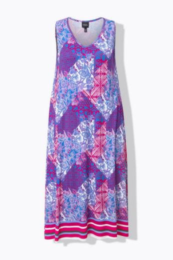 Plus size veliki brojevi Haljina maxi bez rukava za punije