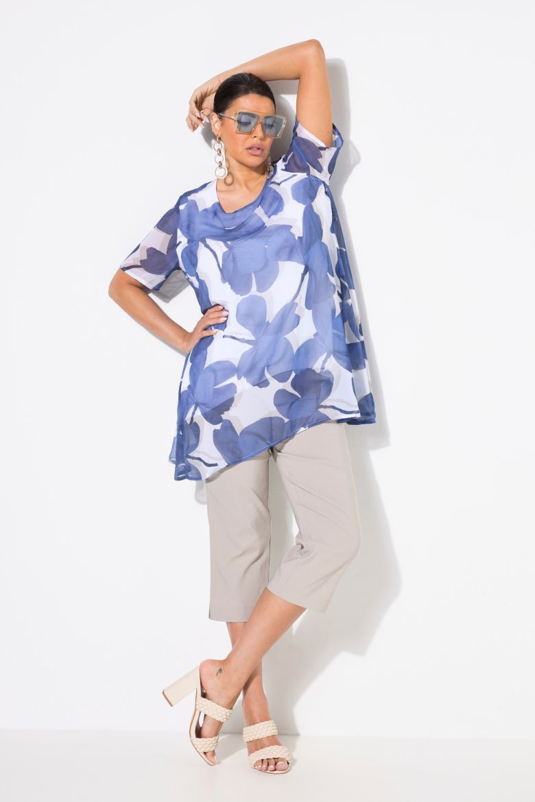 Plus size veliki brojevi Bluza kratkih rukava A kroja za punije