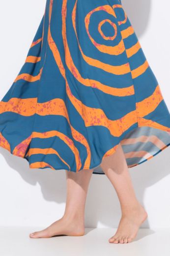 Plus size veliki brojevi Haljina midi bez rukava A kroja za punije