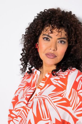 Plus size veliki brojevi Haljina midi 3/4 rukava na volane za punije