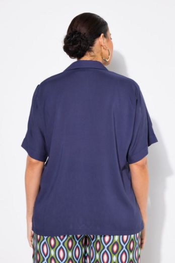Plus size veliki brojevi Bluza kratkih rukava Polo ovratnika za punije
