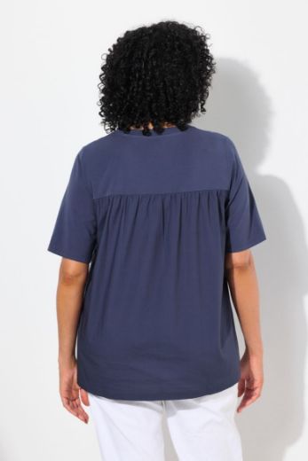 Plus size veliki brojevi Majica kratkih rukava V ovratnika za punije
