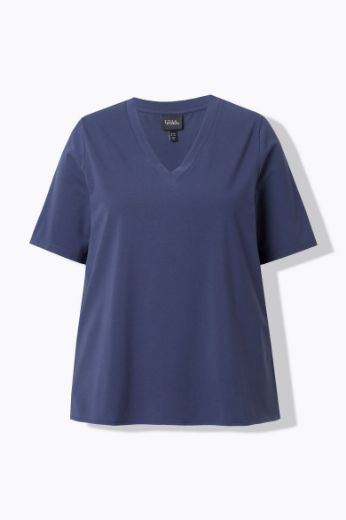 Plus size veliki brojevi Majica kratkih rukava V ovratnika za punije