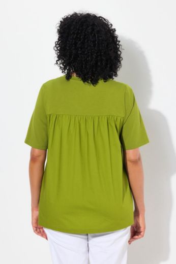 Plus size veliki brojevi Majica kratkih rukava V ovratnika za punije