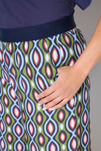 Plus size veliki brojevi Hlače elastičnog struka širokih nogavica za punije