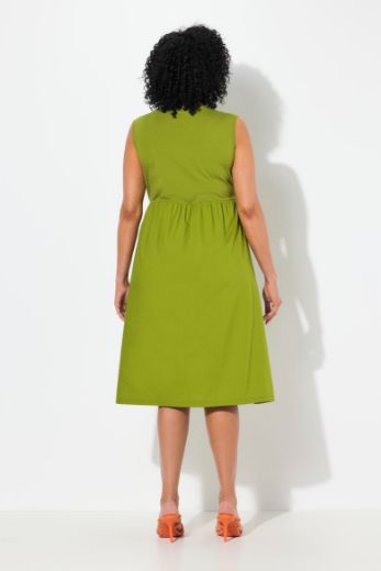 Plus size veliki brojevi Haljina midi bez rukava A kroja za punije
