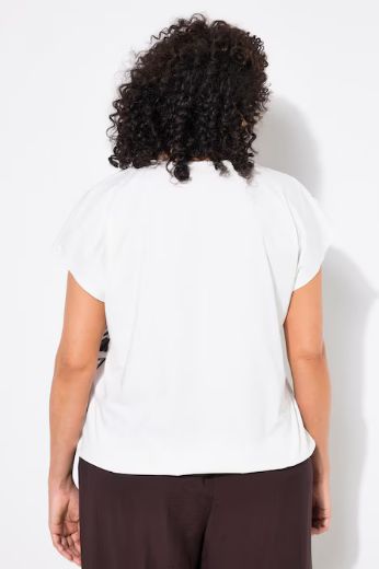 Plus size veliki brojevi Majica kratkih rukava V ovratnika za punije