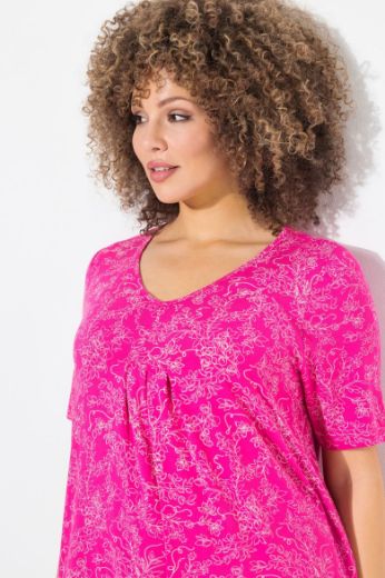 Plus size veliki brojevi Majica kratkih rukava V ovratnika za punije