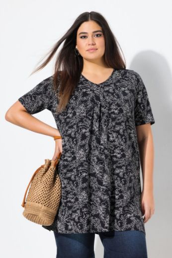 Plus size veliki brojevi Majica kratkih rukava V ovratnika za punije