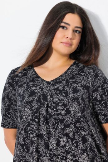Plus size veliki brojevi Majica kratkih rukava V ovratnika za punije