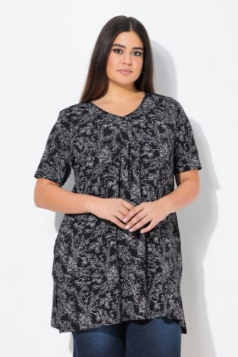 Plus size veliki brojevi Majica kratkih rukava V ovratnika za punije