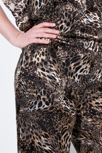 Plus size veliki brojevi Hlače elastičnog struka širokih nogavica za punije