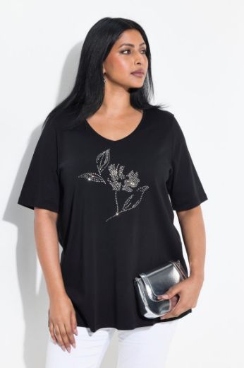 Plus size veliki brojevi Majica kratkih rukava V ovratnika za punije