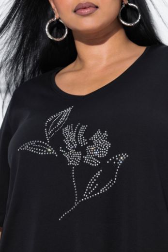 Plus size veliki brojevi Majica kratkih rukava V ovratnika za punije