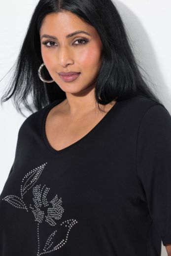 Plus size veliki brojevi Majica kratkih rukava V ovratnika za punije