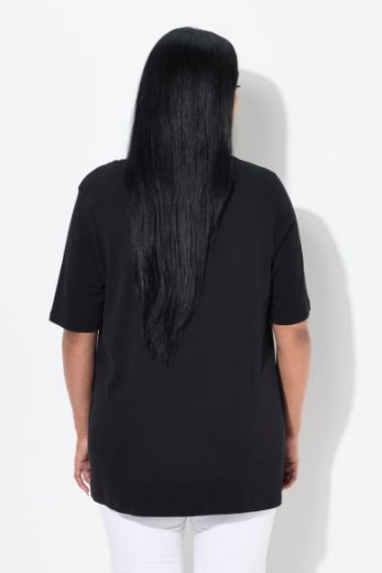 Plus size veliki brojevi Majica kratkih rukava V ovratnika za punije
