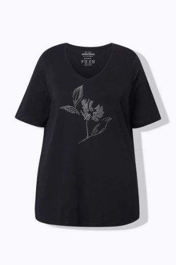 Plus size veliki brojevi Majica kratkih rukava V ovratnika za punije