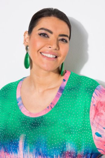 Plus size veliki brojevi Majica kratkih rukava okruglog ovratnika za punije