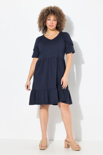 Plus size veliki brojevi Haljina kratkih rukava A kroja za punije