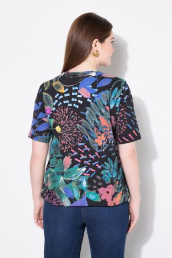 Plus size veliki brojevi Majica kratkih rukava V ovratnika za punije