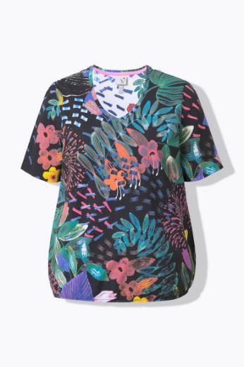 Plus size veliki brojevi Majica kratkih rukava V ovratnika za punije