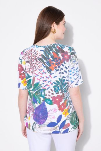 Plus size veliki brojevi Majica kratkih rukava V ovratnika za punije