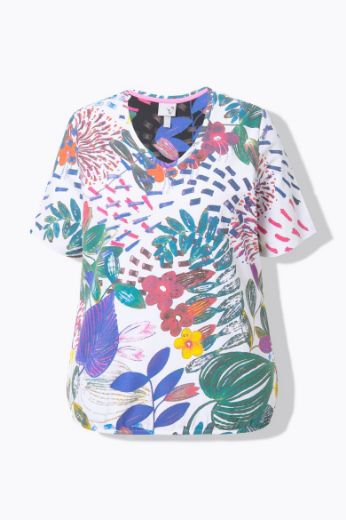 Plus size veliki brojevi Majica kratkih rukava V ovratnika za punije
