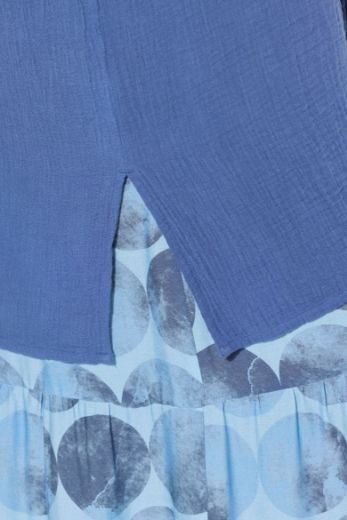 Plus size veliki brojevi Bluza na kopčanje dužeg A kroja za punije