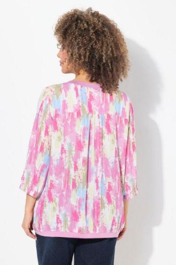 Plus size veliki brojevi Bluza 3/4 rukava V ovratnika za punije