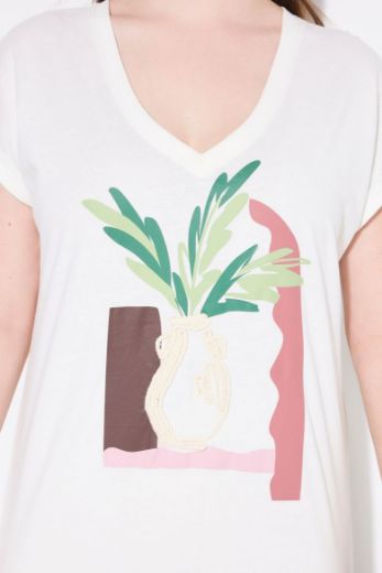 Plus size veliki brojevi Majica kratkih rukava V ovratnika za punije
