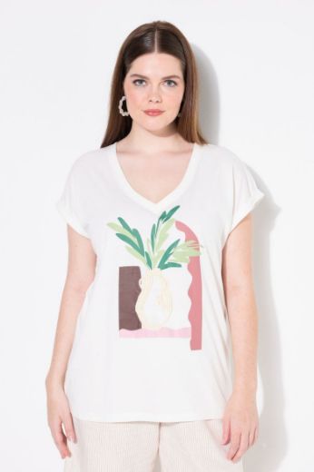 Plus size veliki brojevi Majica kratkih rukava V ovratnika za punije