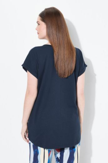 Plus size veliki brojevi Majica kratkih rukava V ovratnika za punije