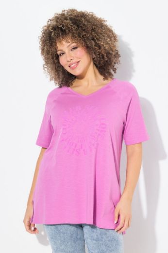 Plus size veliki brojevi Majica kratkih rukava V ovratnika za punije