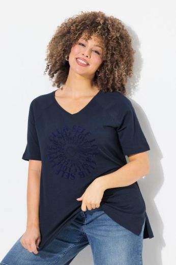 Plus size veliki brojevi Majica kratkih rukava V ovratnika za punije