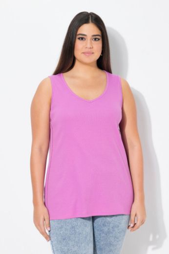 Plus size veliki brojevi Majica bez rukava V ovratnika za punije