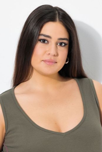 Plus size veliki brojevi Majica bez rukava V ovratnika za punije