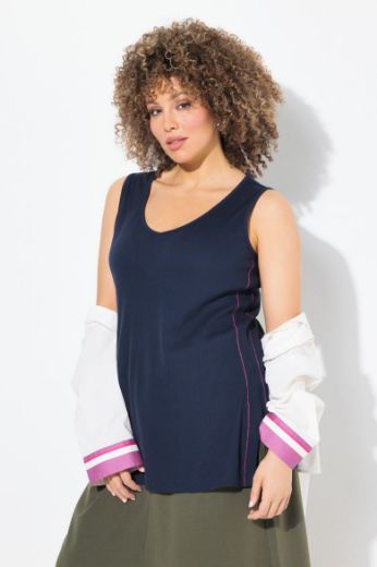 Plus size veliki brojevi Majica bez rukava V ovratnika za punije