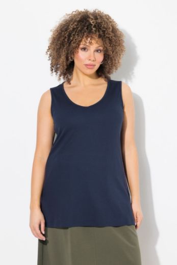 Plus size veliki brojevi Majica bez rukava V ovratnika za punije