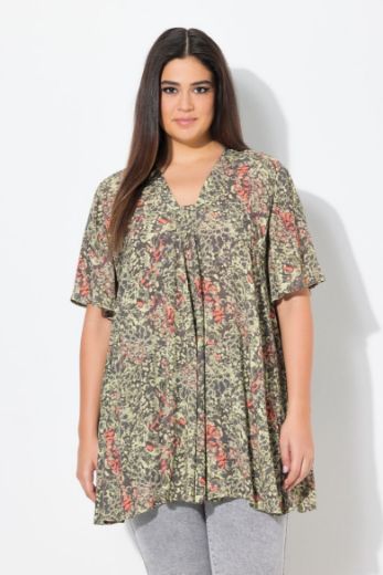Plus size veliki brojevi Tunika kratkih rukava A kroja za punije