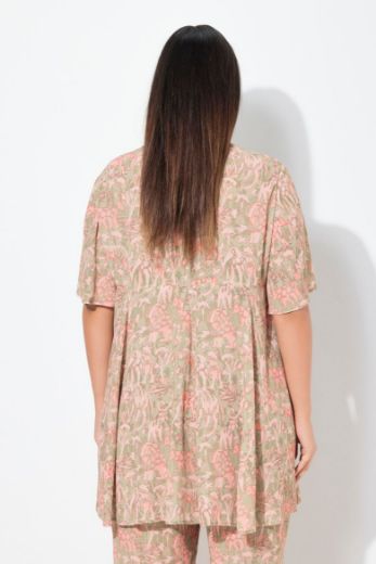 Plus size veliki brojevi Tunika kratkih rukava A kroja za punije