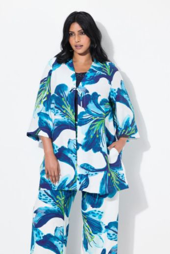Plus size veliki brojevi Sako 3/4 rukava dužeg kroja za punije