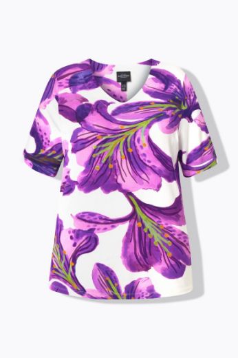 Plus size veliki brojevi Majica kratkih rukava V ovratnika za punije