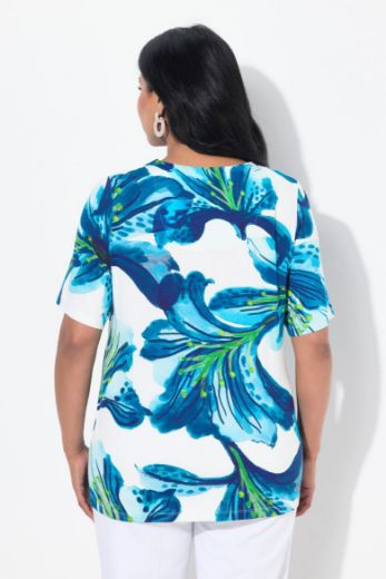 Plus size veliki brojevi Majica kratkih rukava V ovratnika za punije