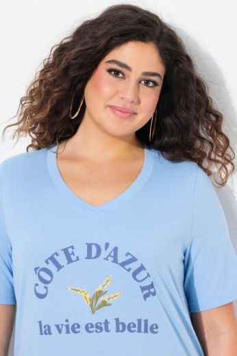 Plus size veliki brojevi Majica kratkih rukava V ovratnika za punije