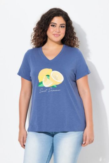 Plus size veliki brojevi Majica kratkih rukava V ovratnika za punije