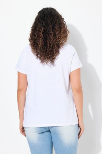 Plus size veliki brojevi Majica kratkih rukava V ovratnika za punije