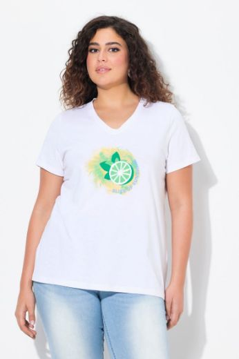 Plus size veliki brojevi Majica kratkih rukava V ovratnika za punije