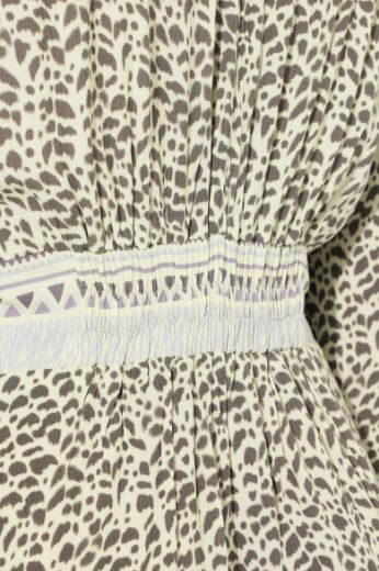 Plus size veliki brojevi Haljina midi dugih rukava V ovratnika za punije