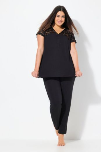 Plus size veliki brojevi Pidžama kratkih rukava i dugih nogavica za punije
